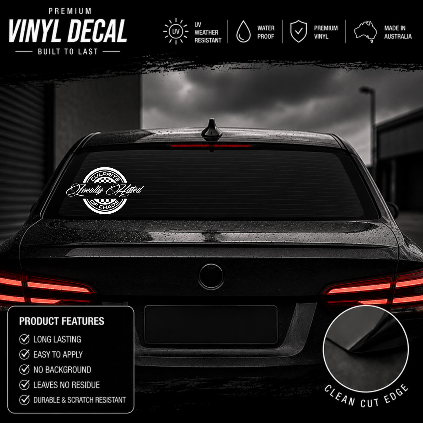 Locally Hated® Culprits Of Chaos Sticker Decal