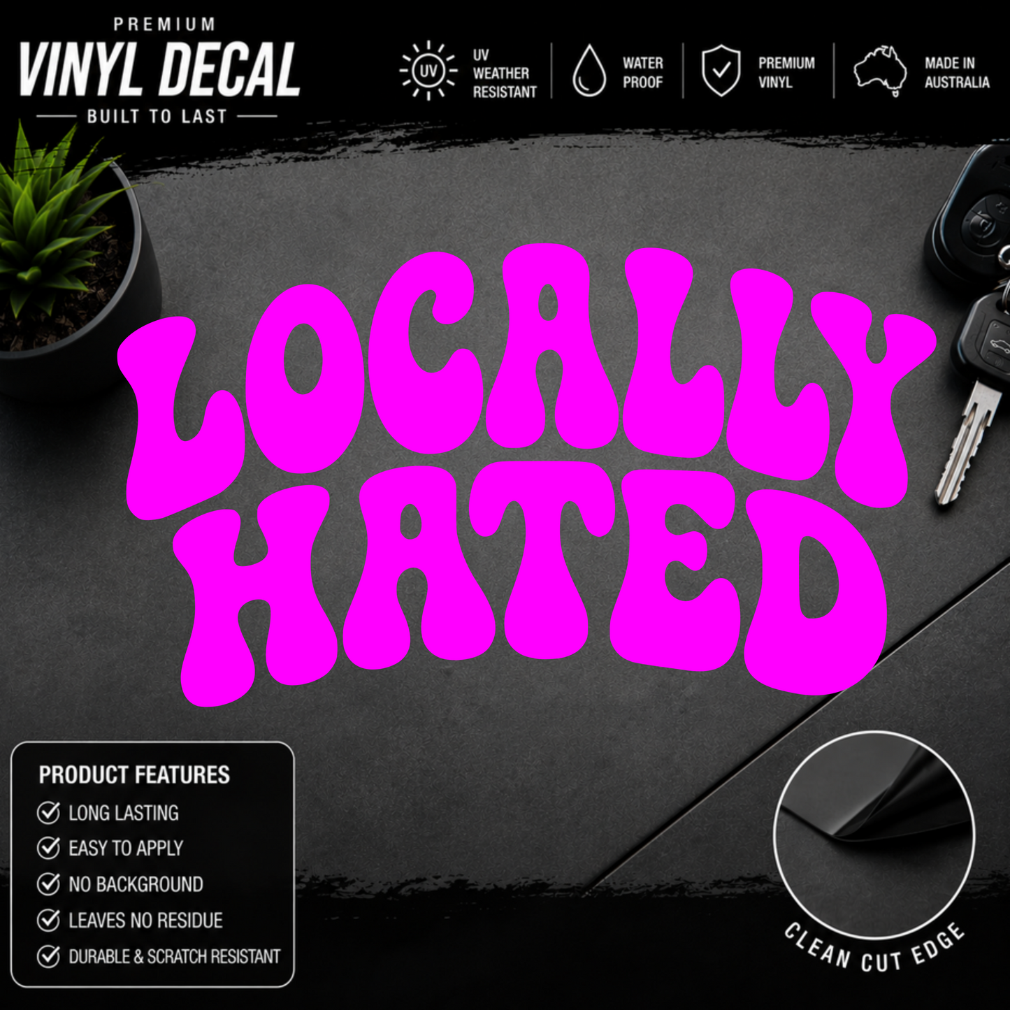 Locally Hated® Sticker Decal Groovy