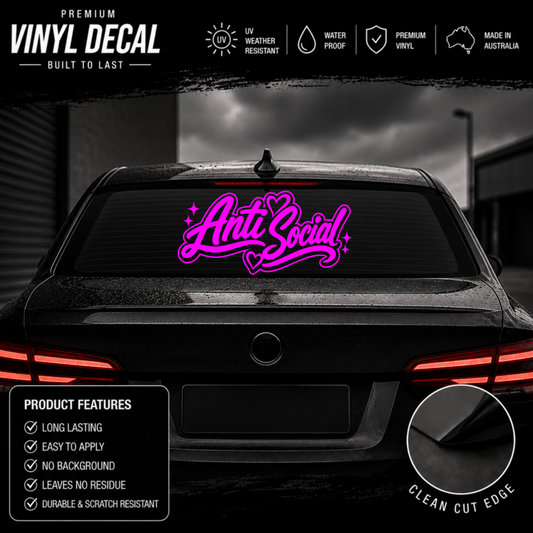 Anti Social Sticker Decal For The Girls