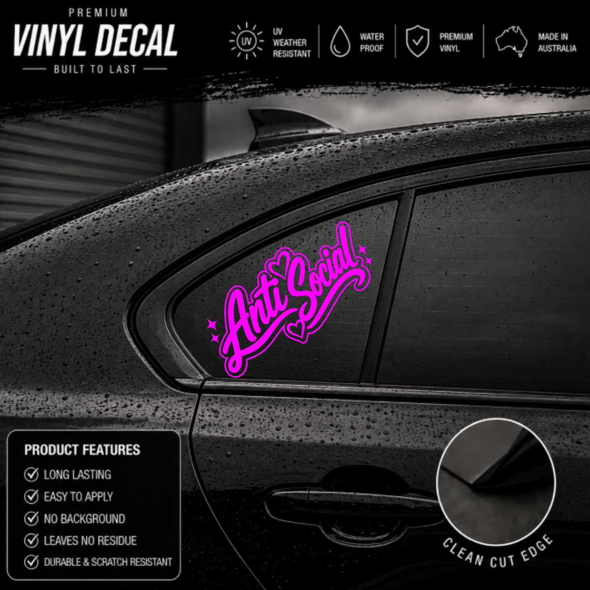 Anti Social Sticker Decal For The Girls