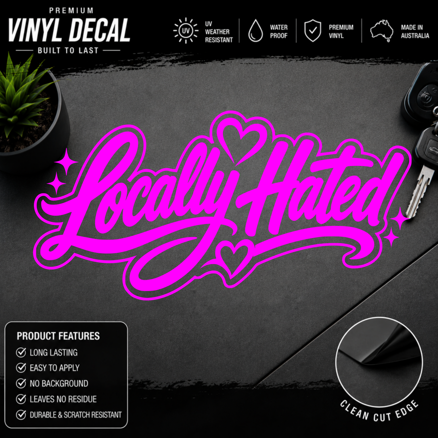 Locally Hated® Sticker Decal For The Girls