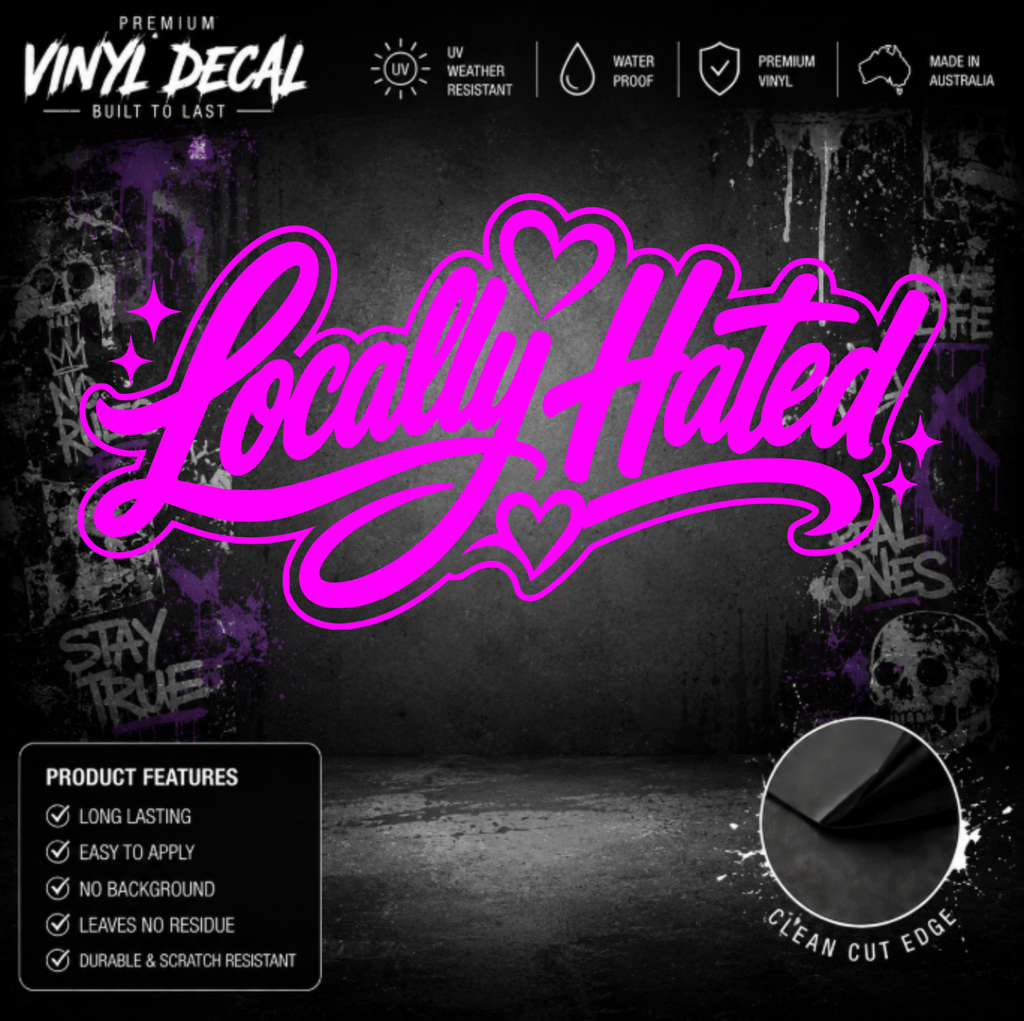 Locally Hated® Sticker Decal For The Girls