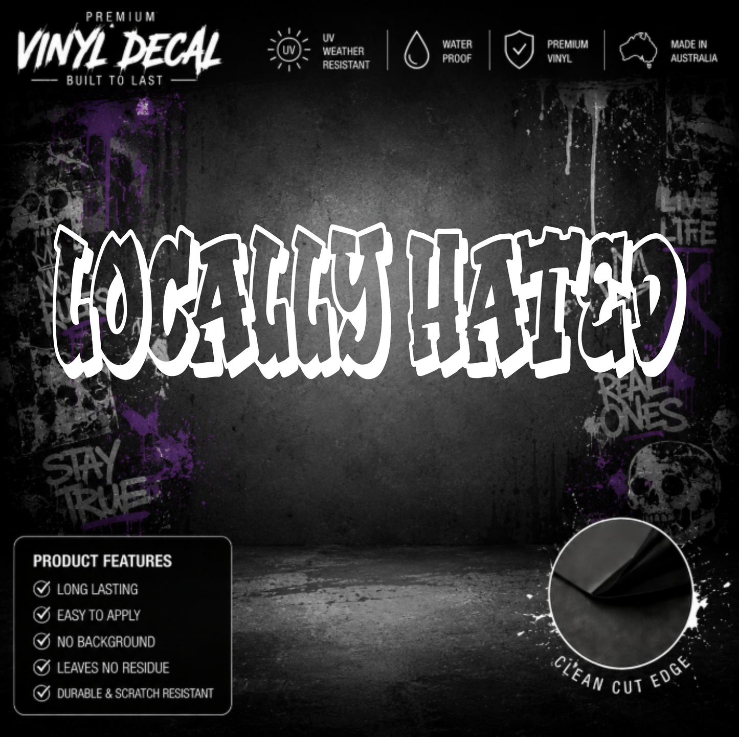 Locally Hated® Graffiti Sticker Decal