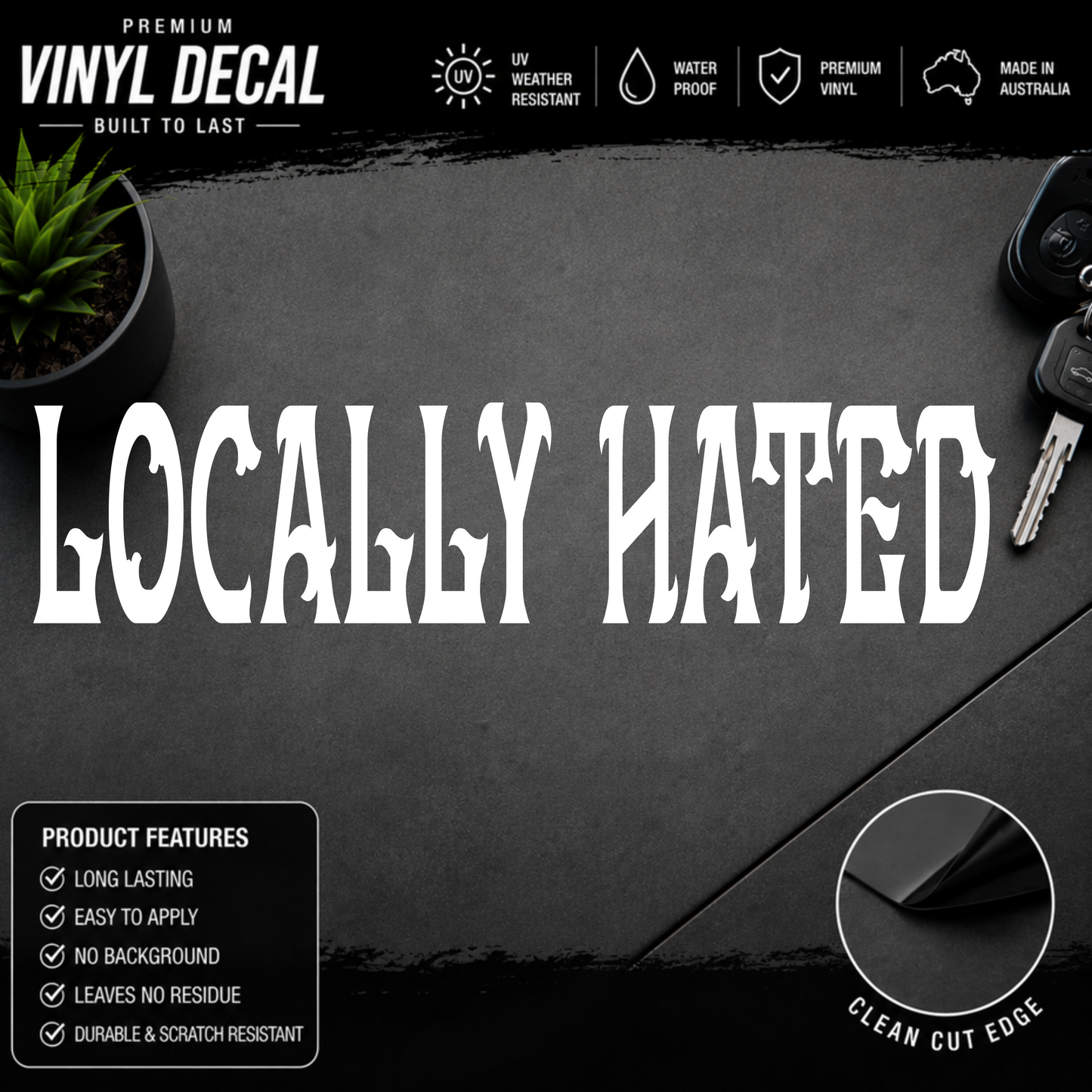 Locally Hated® Western Sticker Decal