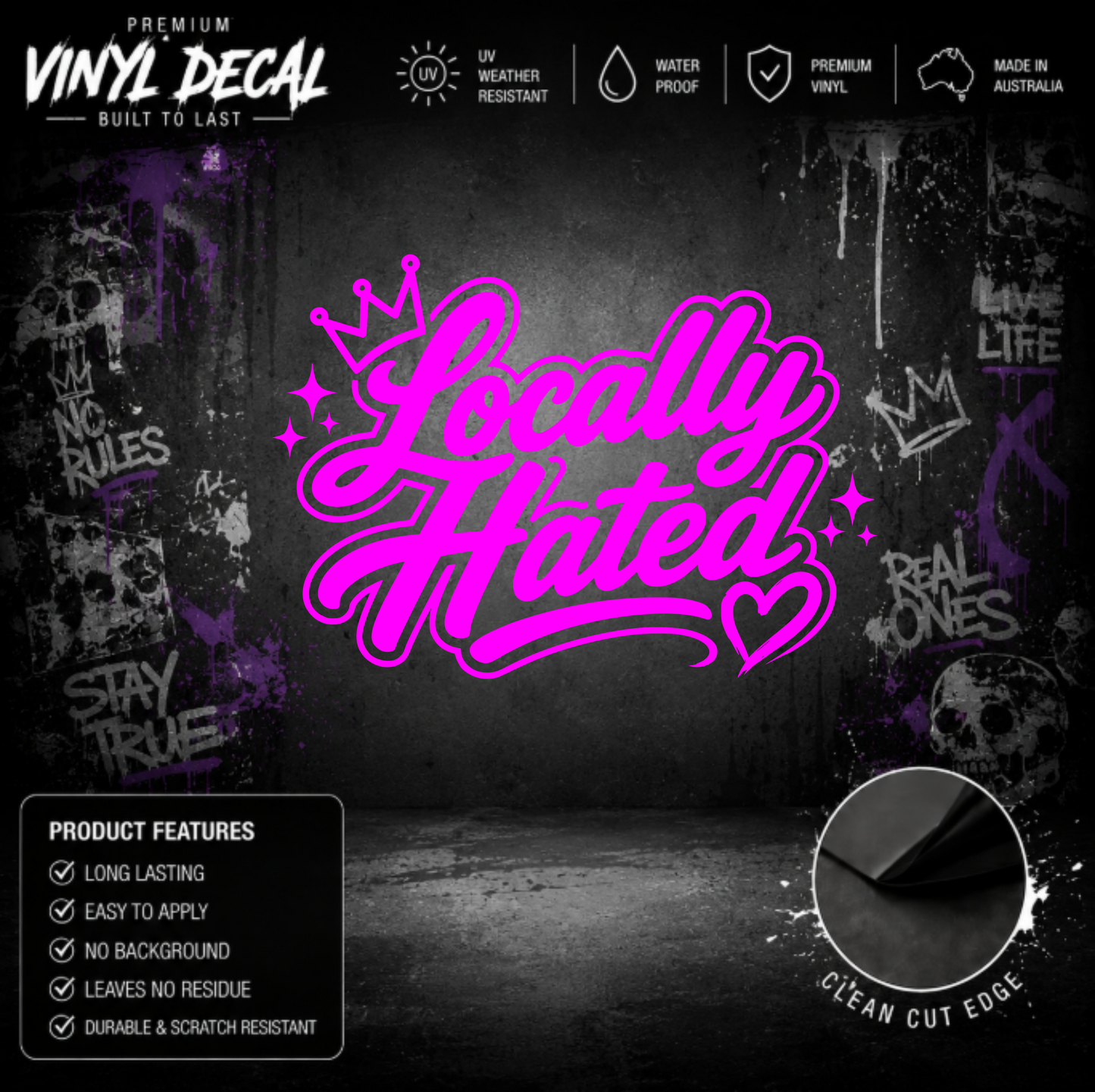 Locally Hated® Sticker Decal For The Girls