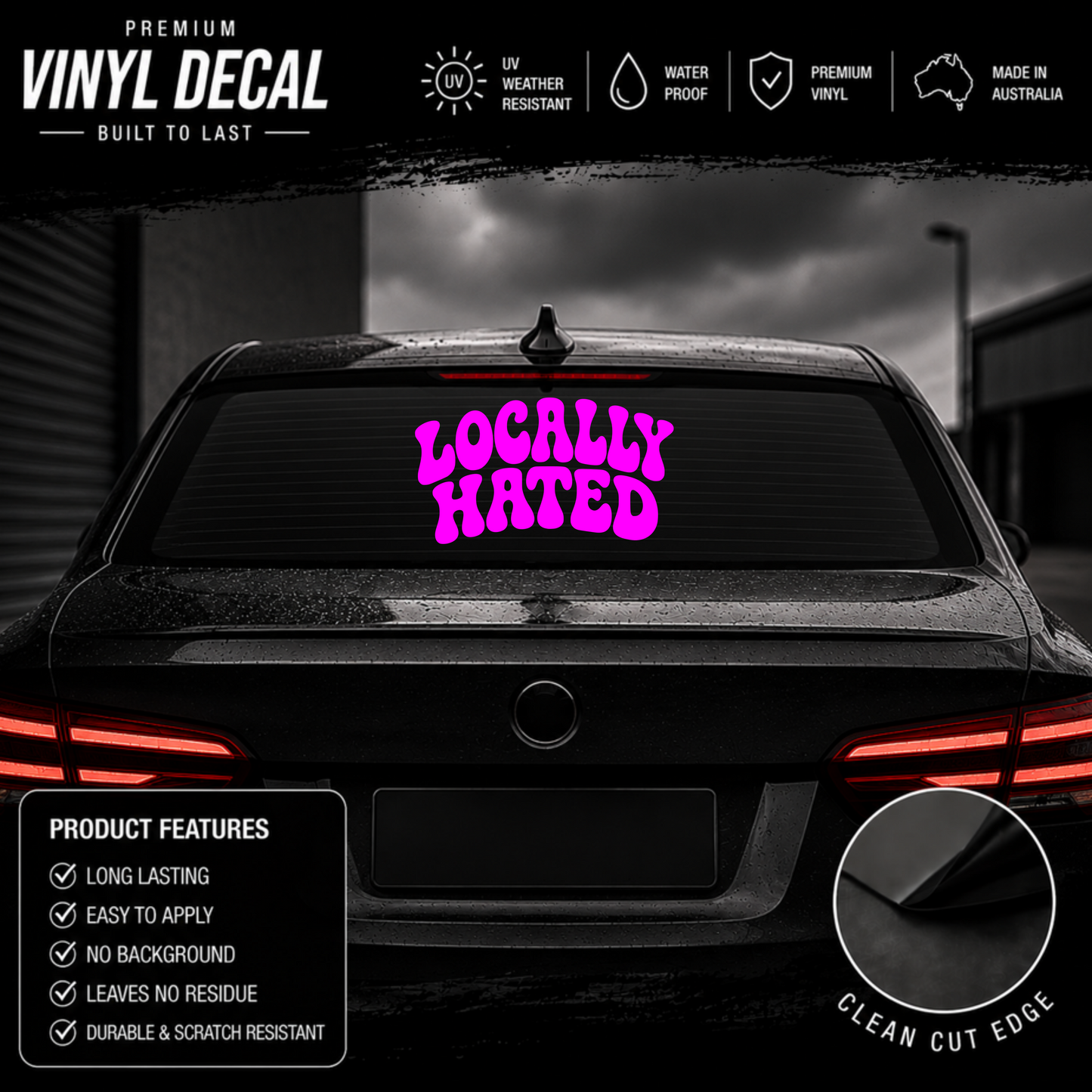 Locally Hated® Sticker Decal Groovy