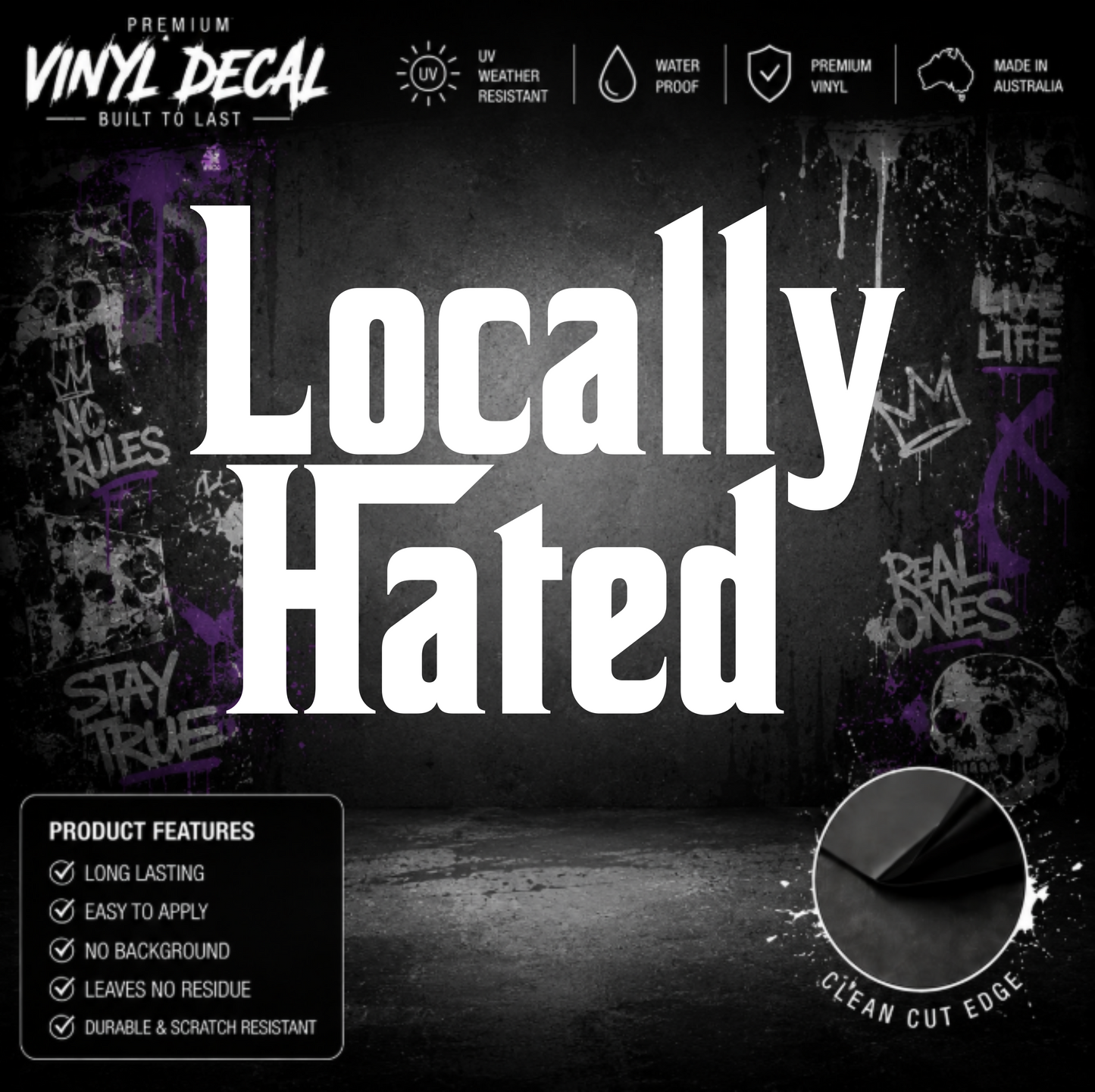 Locally Hated® Sticker Decal Mafia Style