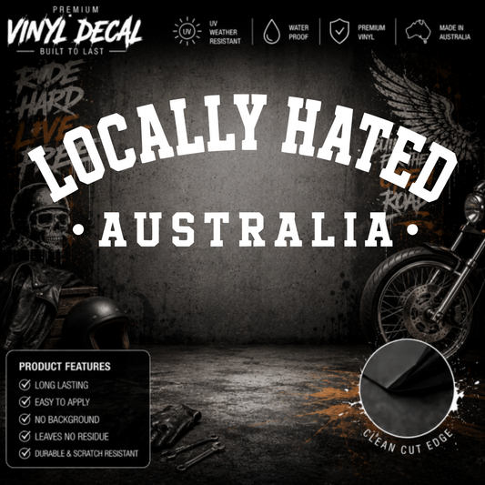 Locally Hated® Sticker Decal Australia Varsity