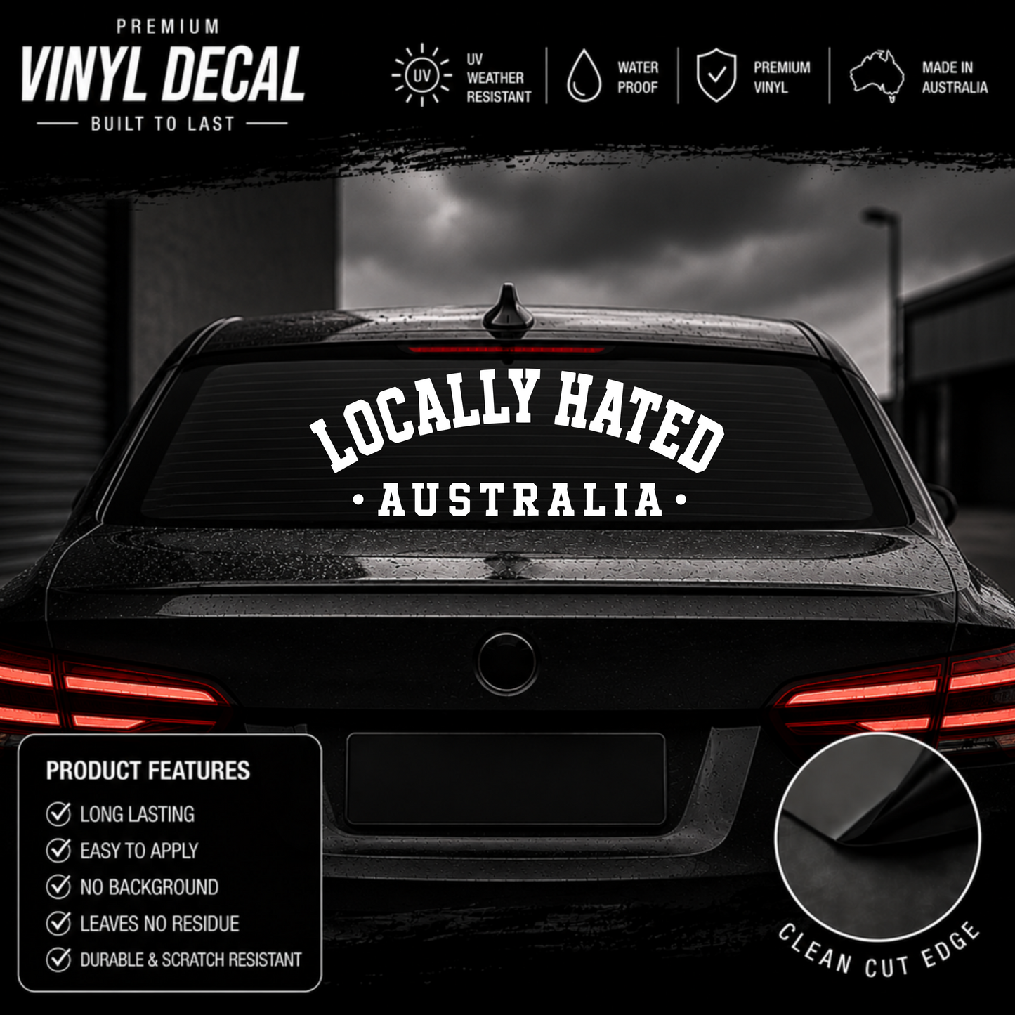 Locally Hated® Sticker Decal Australia Varsity